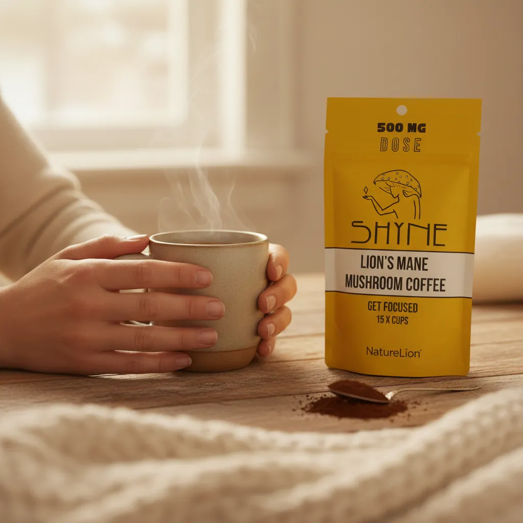 Mushroom coffee blends with Lion's Mane, Chaga, and Turkey Tail