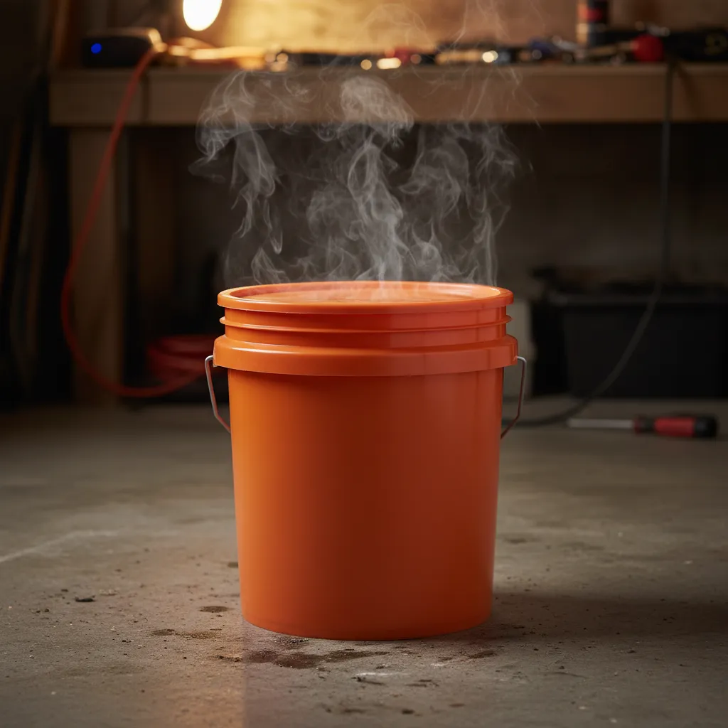 Freshly prepared bulk substrate at field capacity ready for spawning in a monotub