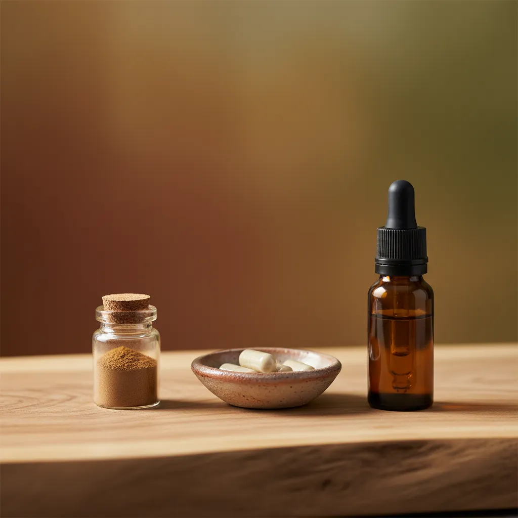 Mushroom supplement formats compared — powder, capsules, and tincture