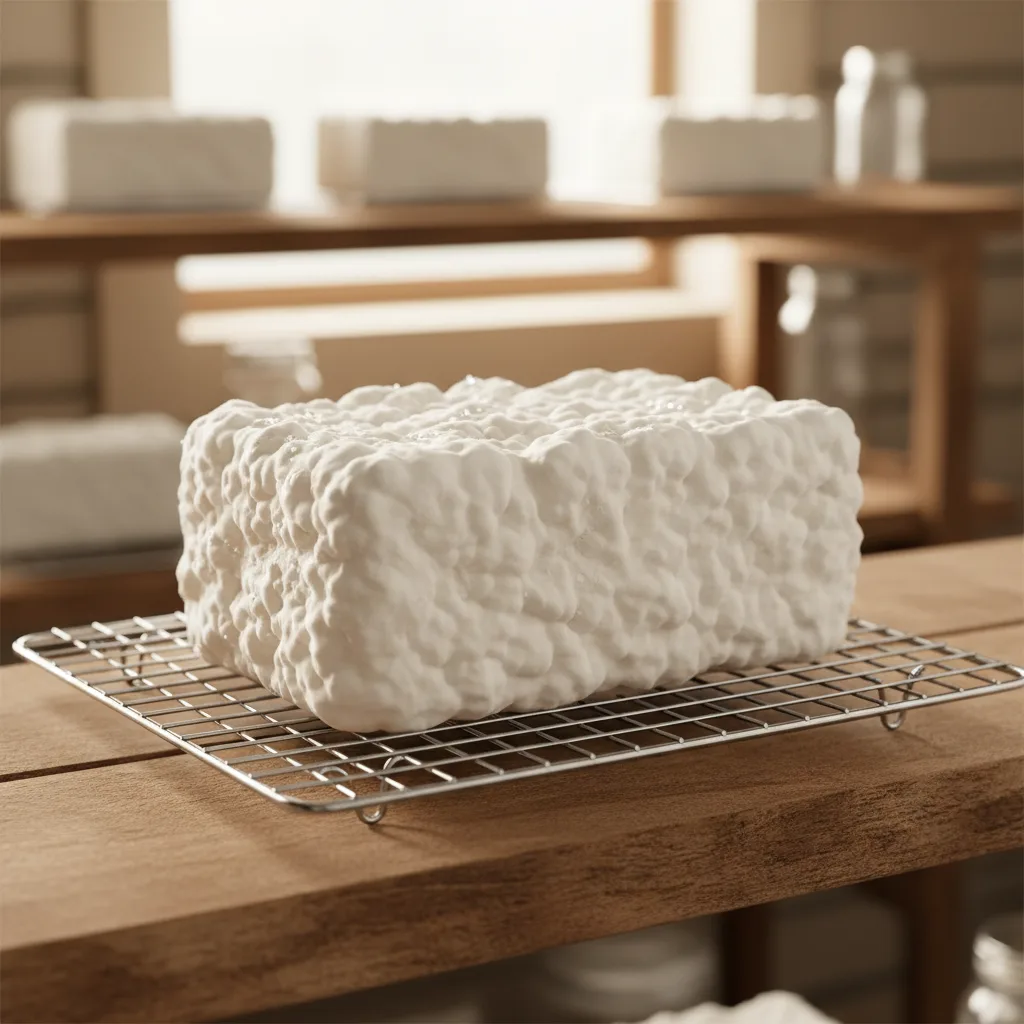 A fully colonized substrate block — the result of getting the spawn ratio right